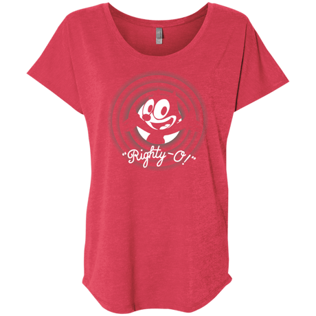 T-Shirts Vintage Red / X-Small Righty -O Triblend Dolman Sleeve