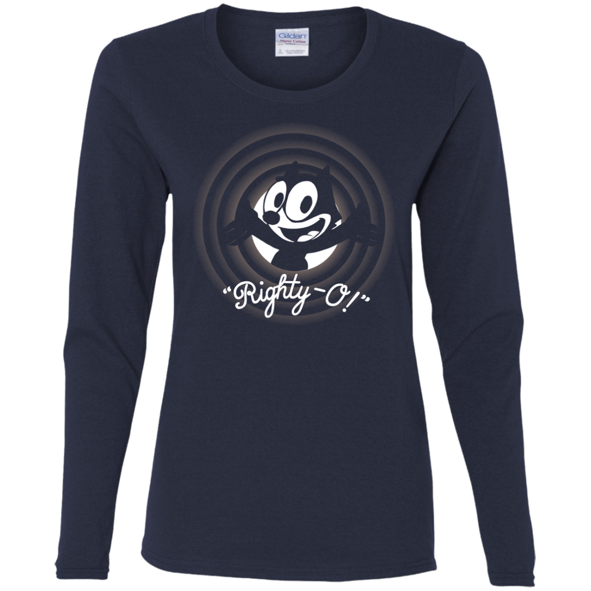 T-Shirts Navy / S Righty -O Women's Long Sleeve T-Shirt