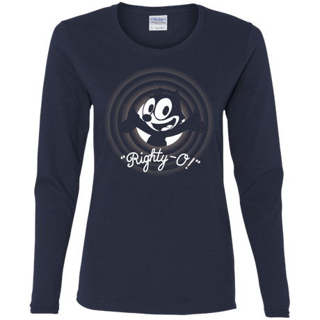 T-Shirts Navy / S Righty -O Women's Long Sleeve T-Shirt