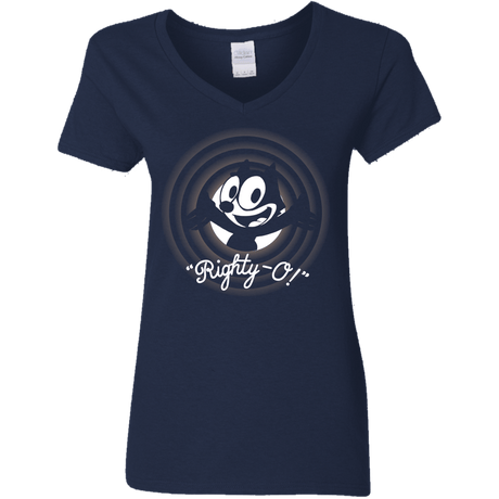 T-Shirts Navy / S Righty -O Women's V-Neck T-Shirt