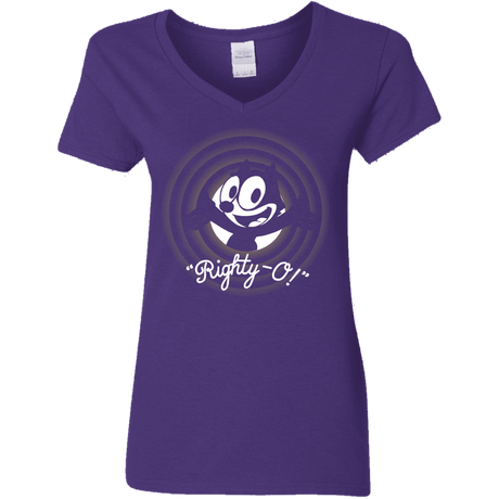 T-Shirts Purple / S Righty -O Women's V-Neck T-Shirt