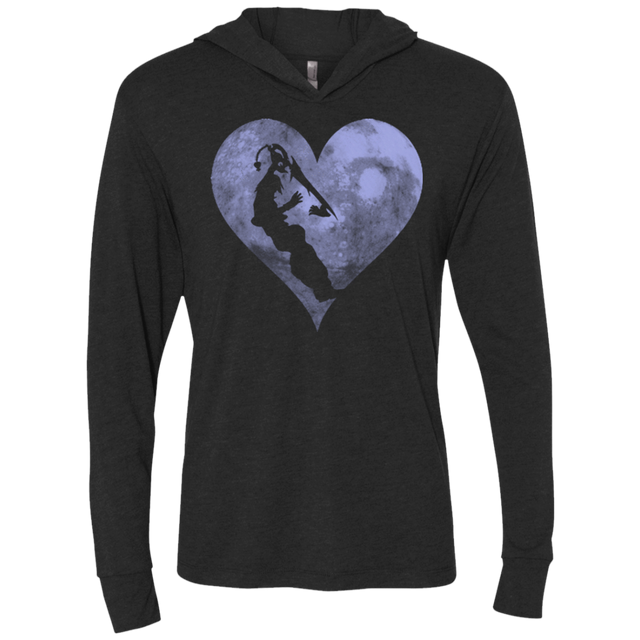 T-Shirts Vintage Black / X-Small RIKUS HEART Triblend Long Sleeve Hoodie Tee