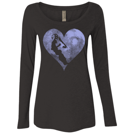 T-Shirts Vintage Black / Small RIKUS HEART Women's Triblend Long Sleeve Shirt