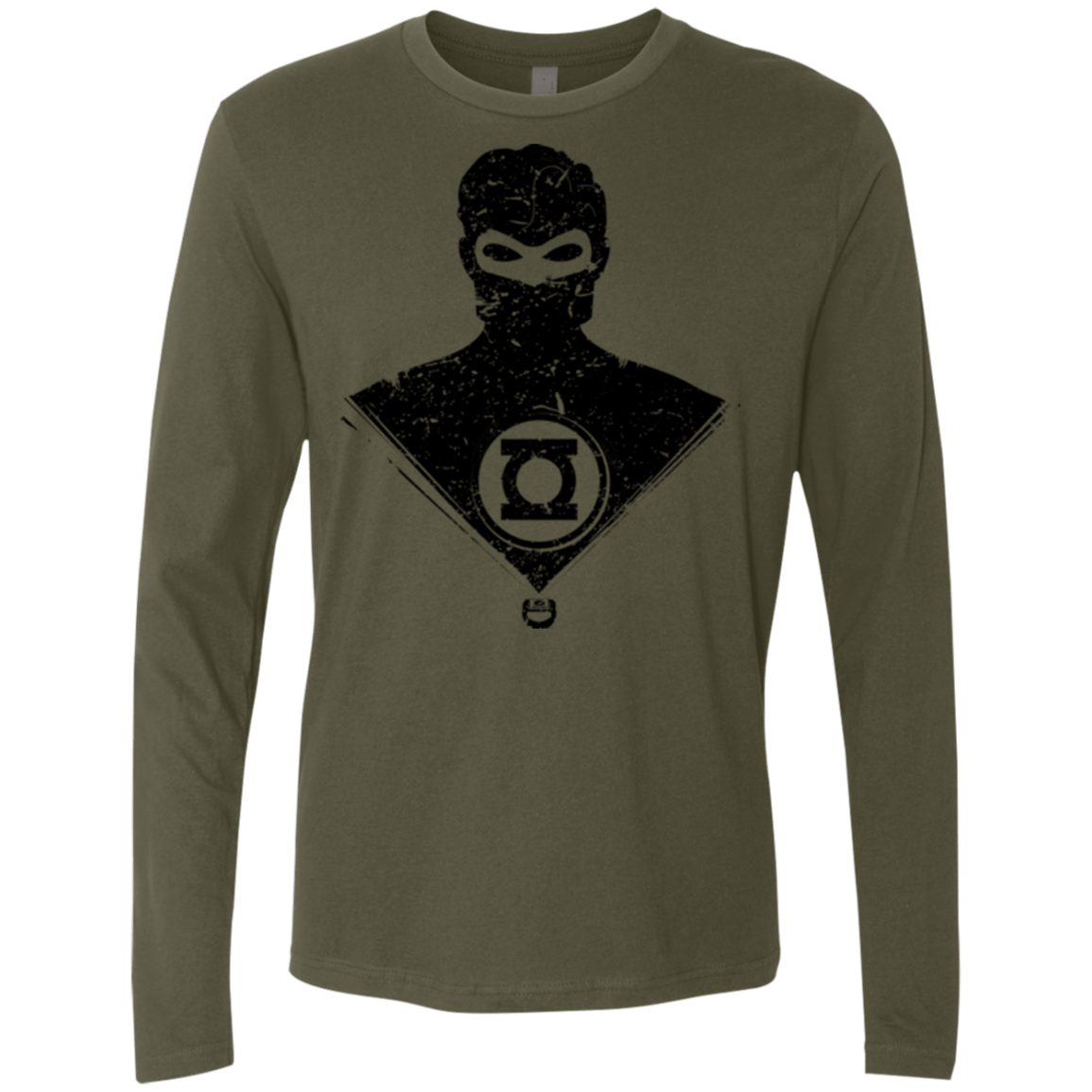 T-Shirts Military Green / Small Ring Shadow Men's Premium Long Sleeve