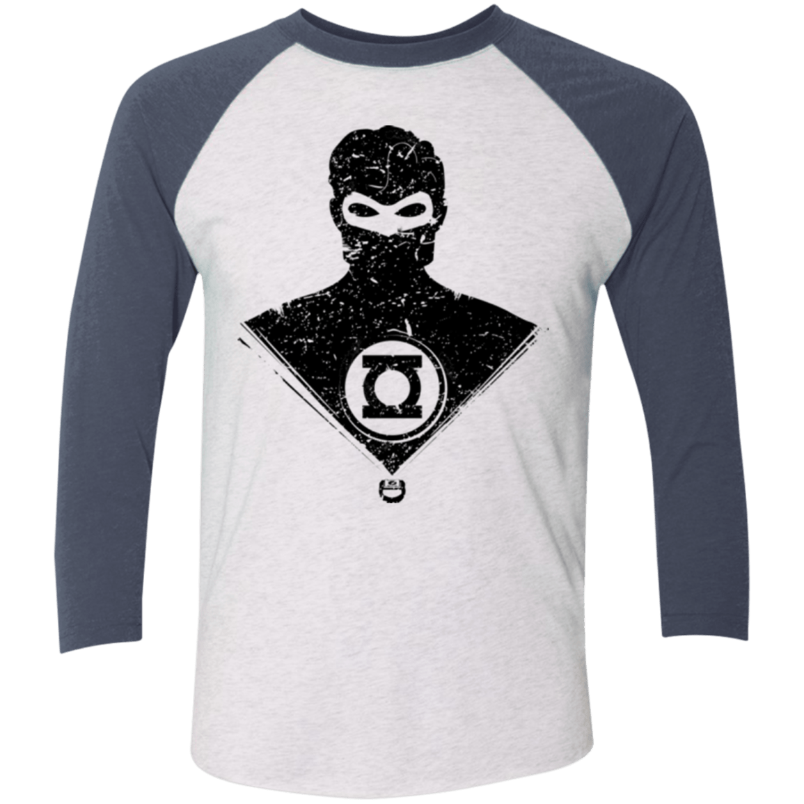 T-Shirts Heather White/Indigo / X-Small Ring Shadow Men's Triblend 3/4 Sleeve