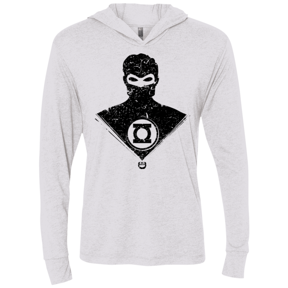 T-Shirts Heather White / X-Small Ring Shadow Triblend Long Sleeve Hoodie Tee