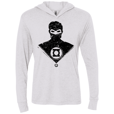 T-Shirts Heather White / X-Small Ring Shadow Triblend Long Sleeve Hoodie Tee