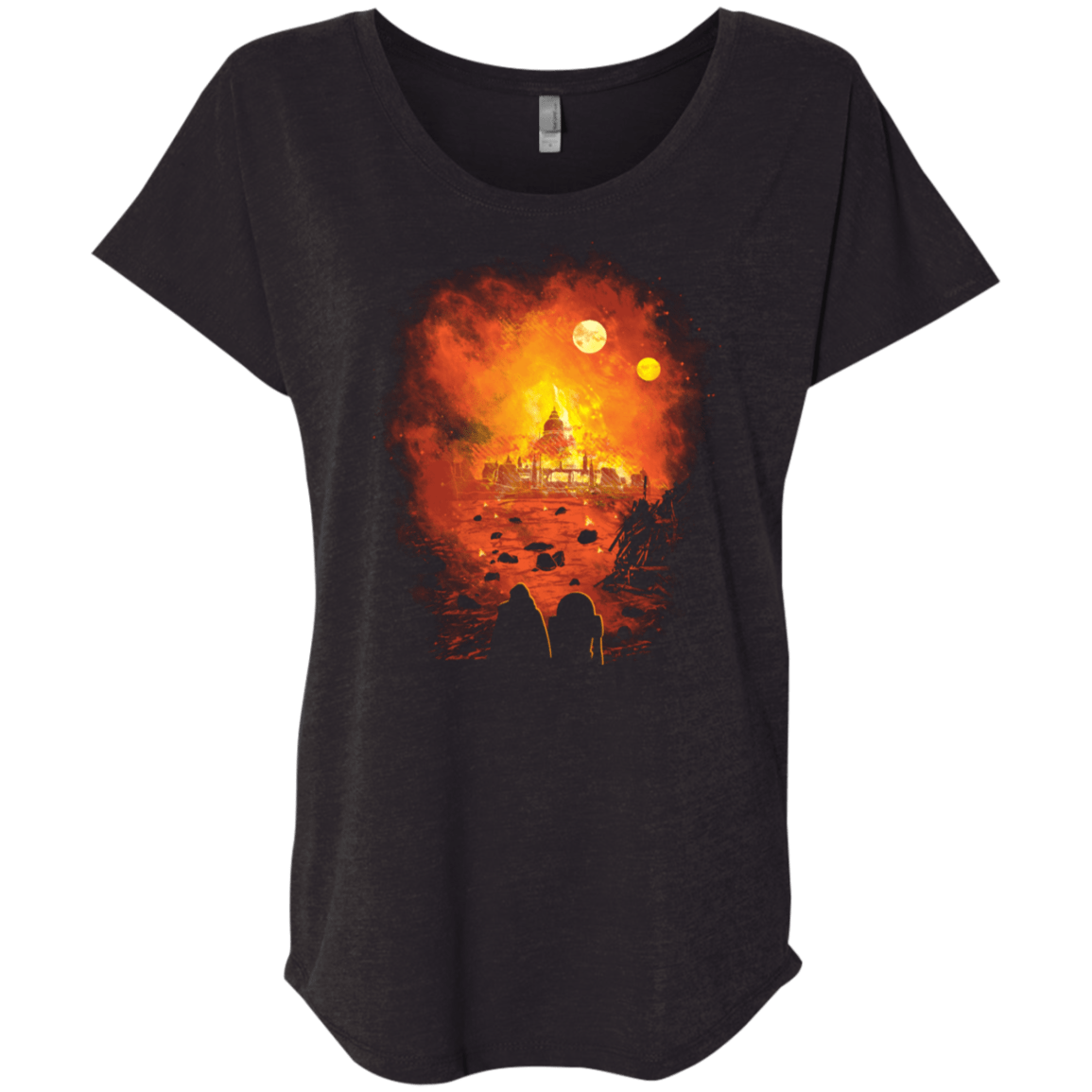 T-Shirts Vintage Black / X-Small Rise From The Ashes Triblend Dolman Sleeve