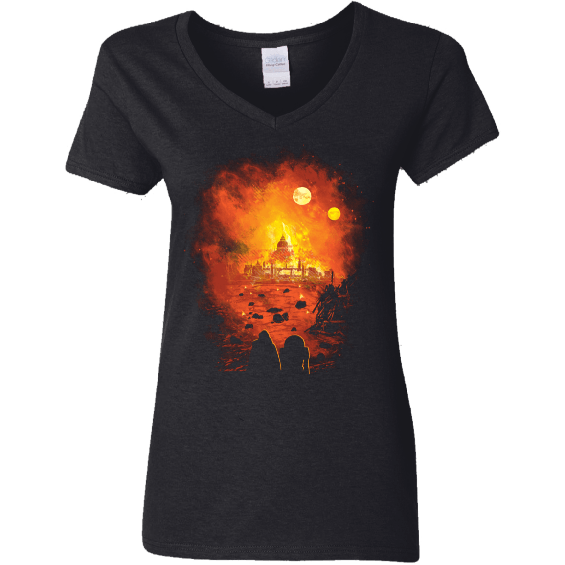 T-Shirts Black / S Rise From The Ashes Women's V-Neck T-Shirt