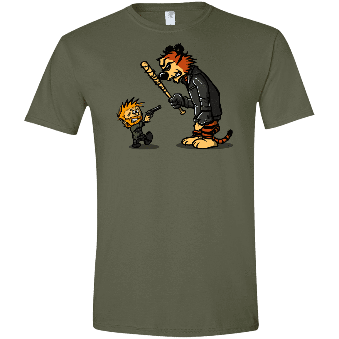 T-Shirts Military Green / S RiseUp Men's Semi-Fitted Softstyle