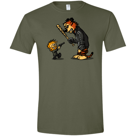 T-Shirts Military Green / S RiseUp Men's Semi-Fitted Softstyle