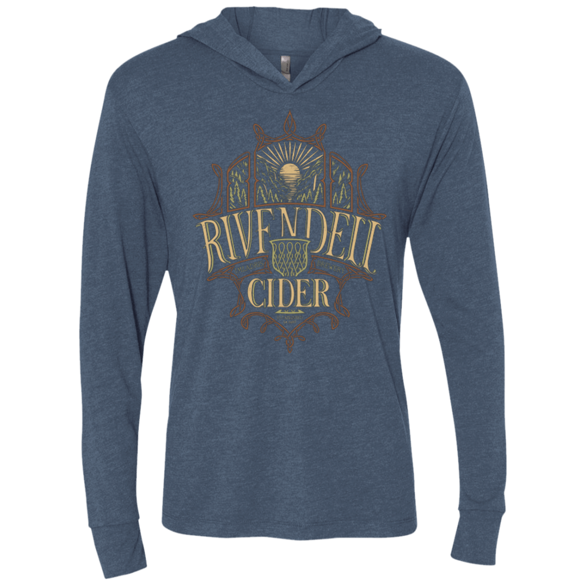 T-Shirts Indigo / X-Small Rivendell Cider Triblend Long Sleeve Hoodie Tee