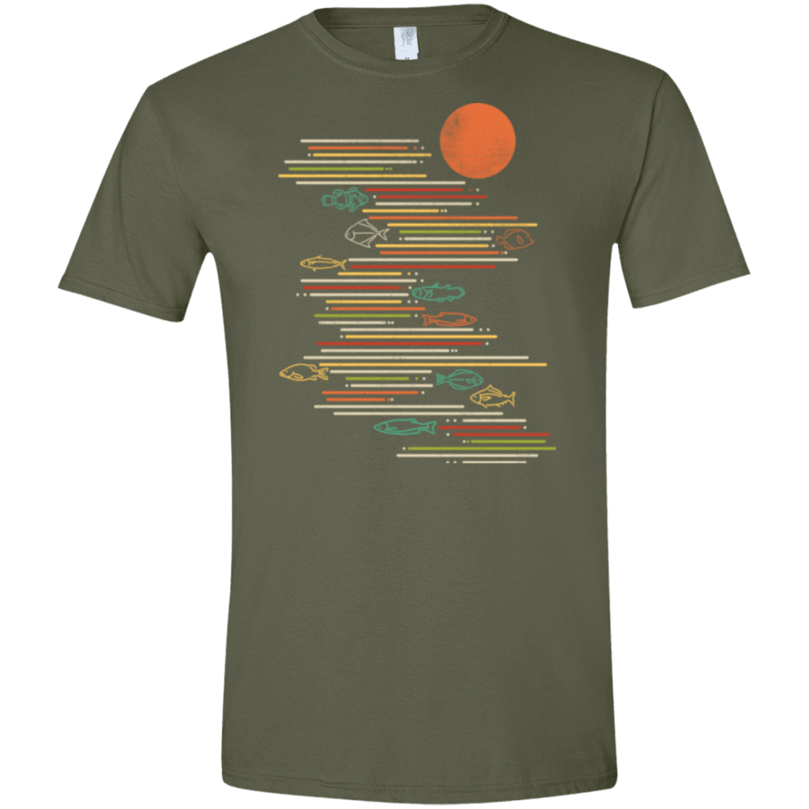 T-Shirts Military Green / S Rivers Life Men's Semi-Fitted Softstyle