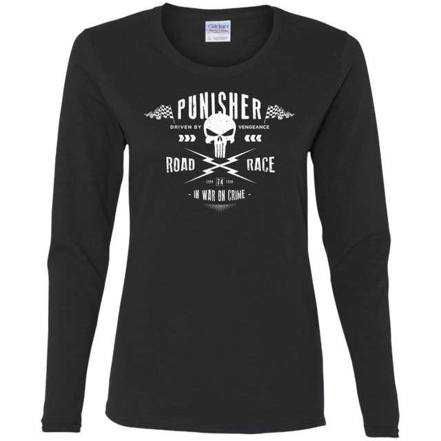 T-Shirts Black / S Road Race Women's Long Sleeve T-Shirt