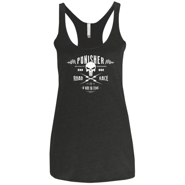 T-Shirts Vintage Black / X-Small Road Race Women's Triblend Racerback Tank