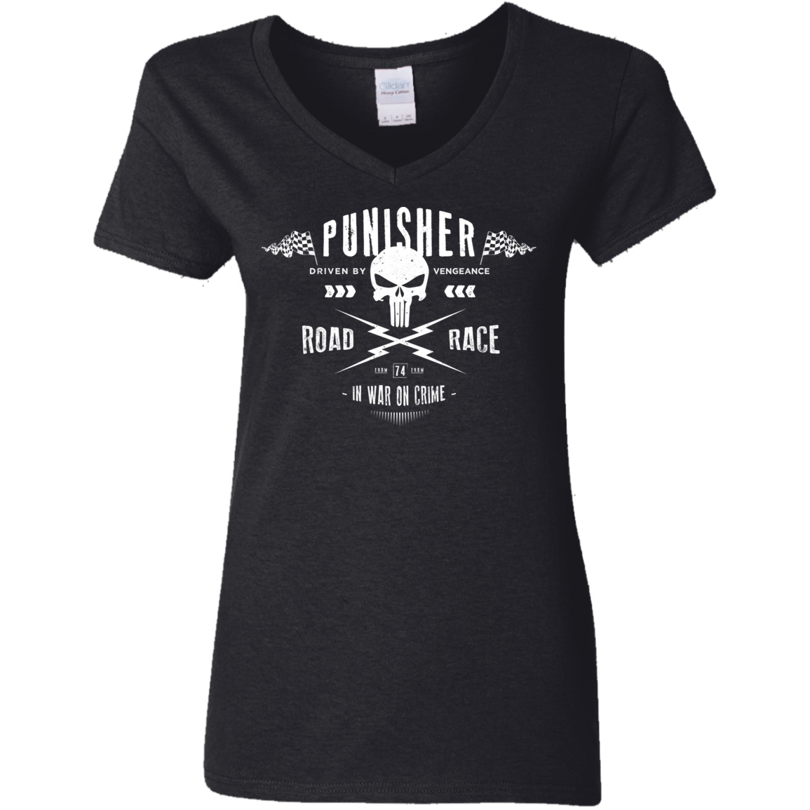 T-Shirts Black / S Road Race Women's V-Neck T-Shirt