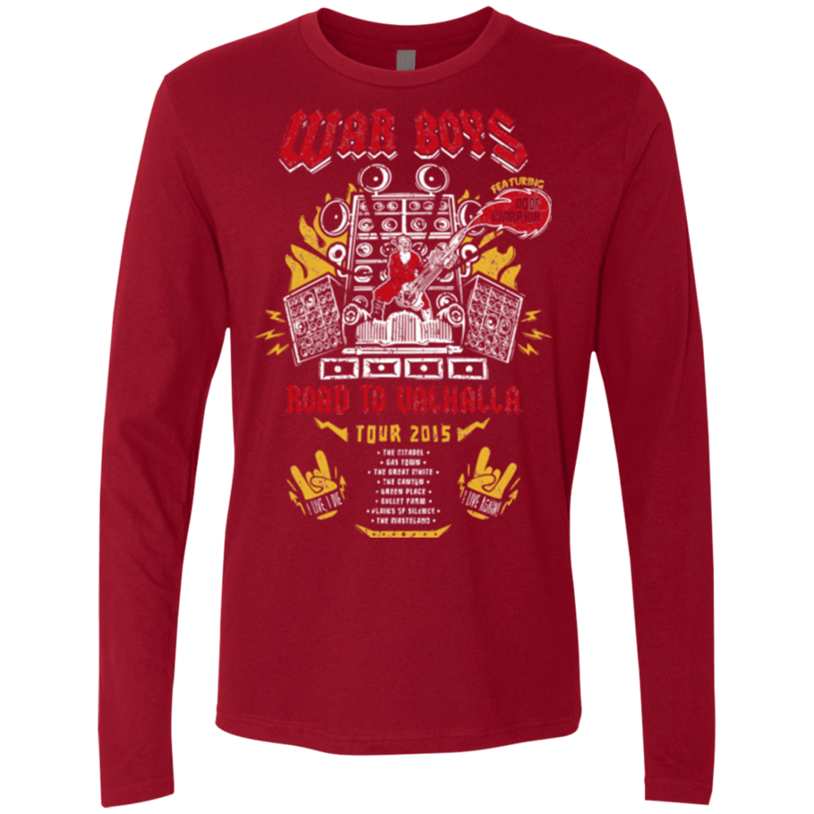T-Shirts Cardinal / Small Road to Valhalla Tour Men's Premium Long Sleeve
