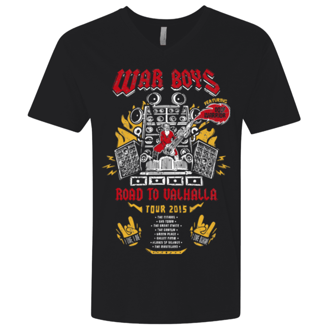 T-Shirts Black / X-Small Road to Valhalla Tour Men's Premium V-Neck
