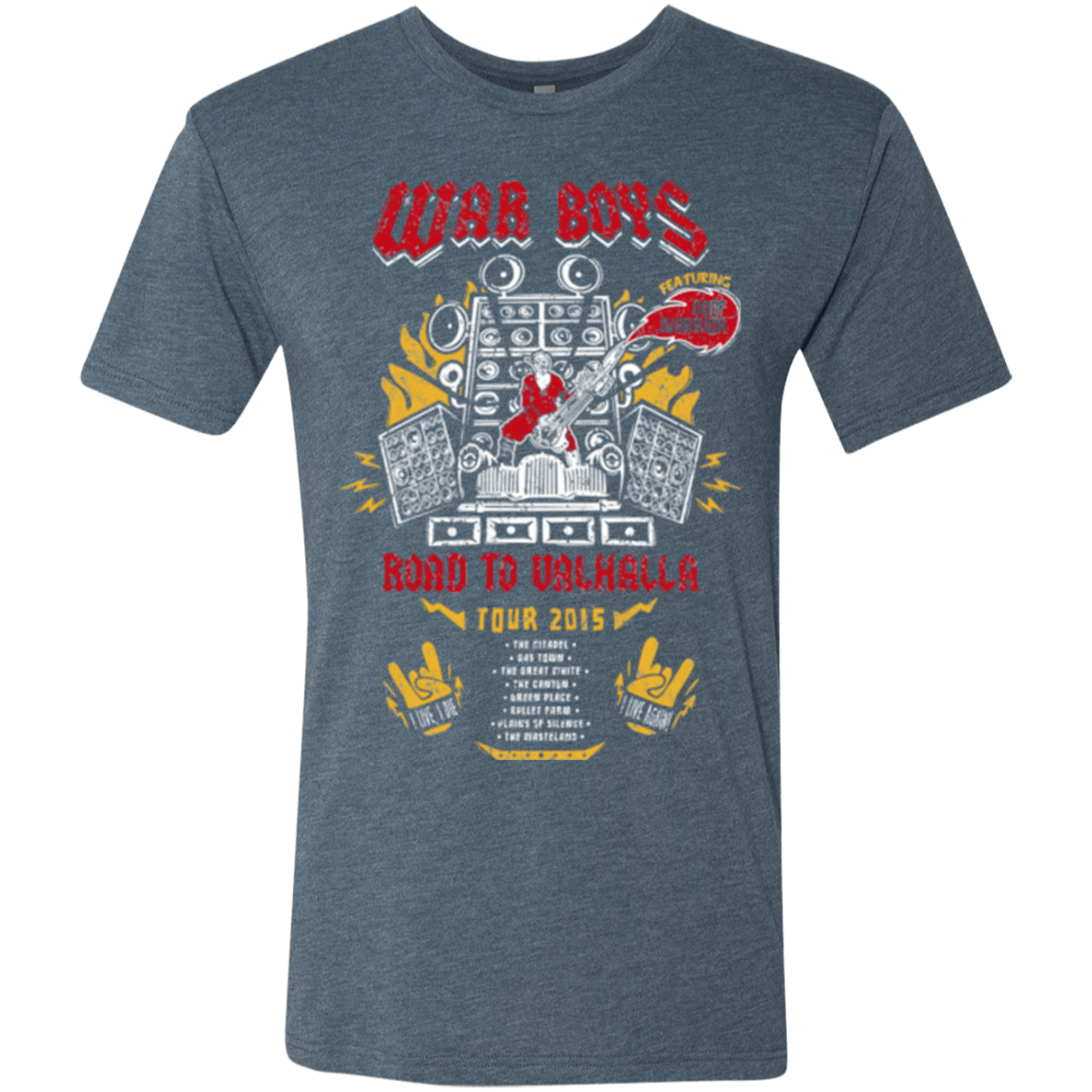 T-Shirts Indigo / Small Road to Valhalla Tour Men's Triblend T-Shirt