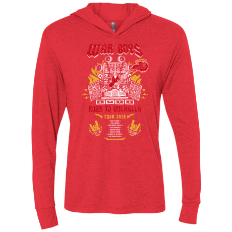 T-Shirts Vintage Red / X-Small Road to Valhalla Tour Triblend Long Sleeve Hoodie Tee