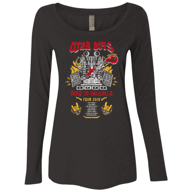 T-Shirts Vintage Black / Small Road to Valhalla Tour Women's Triblend Long Sleeve Shirt
