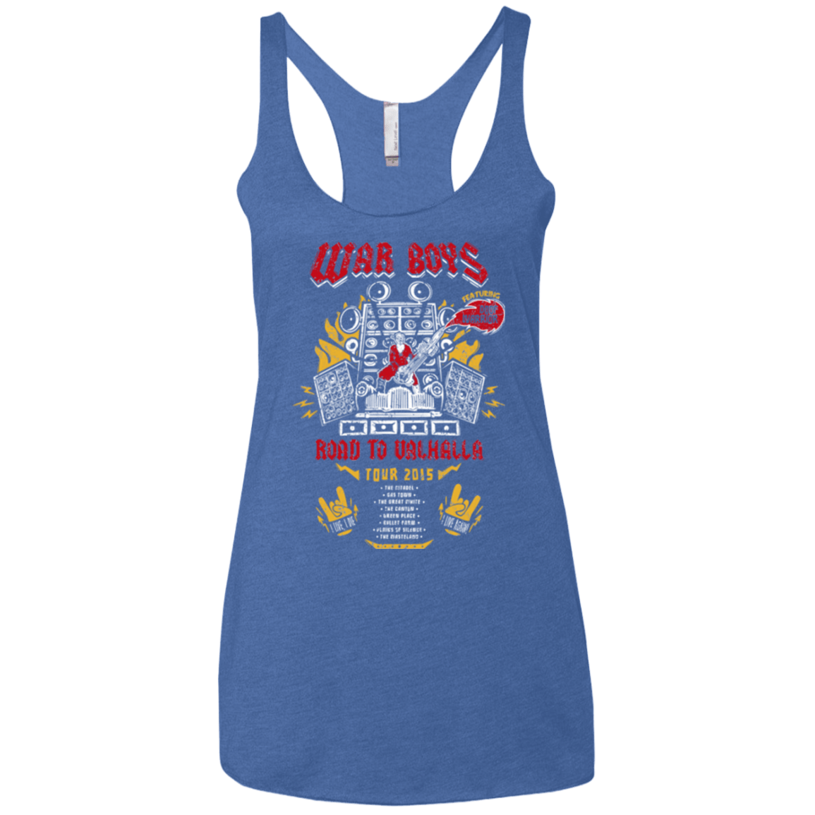 T-Shirts Vintage Royal / X-Small Road to Valhalla Tour Women's Triblend Racerback Tank