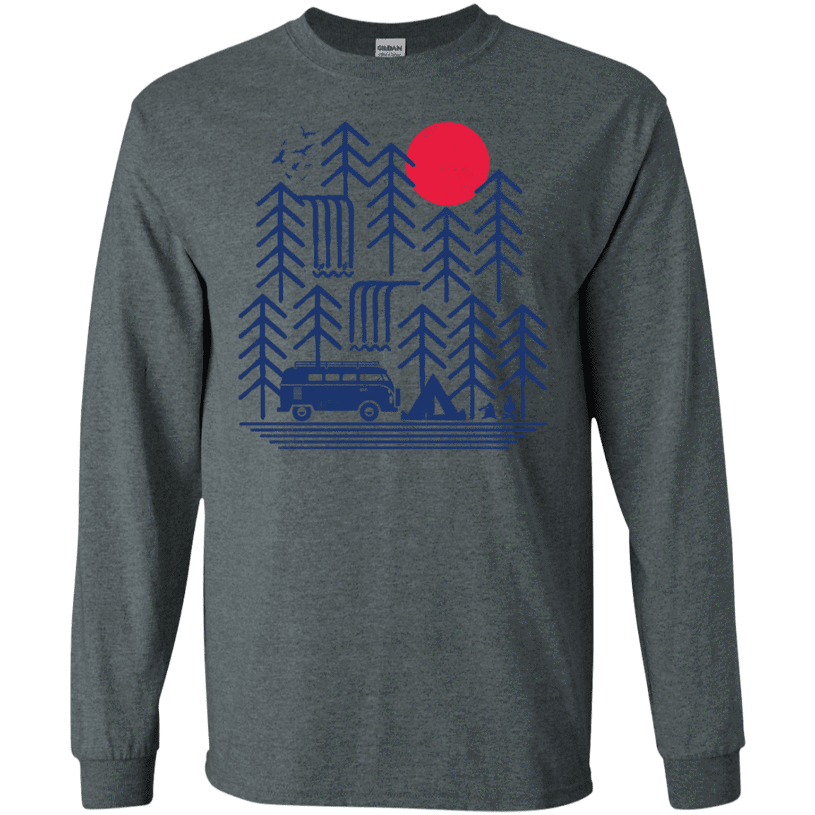 T-Shirts Dark Heather / S Road Trip Days Men's Long Sleeve T-Shirt