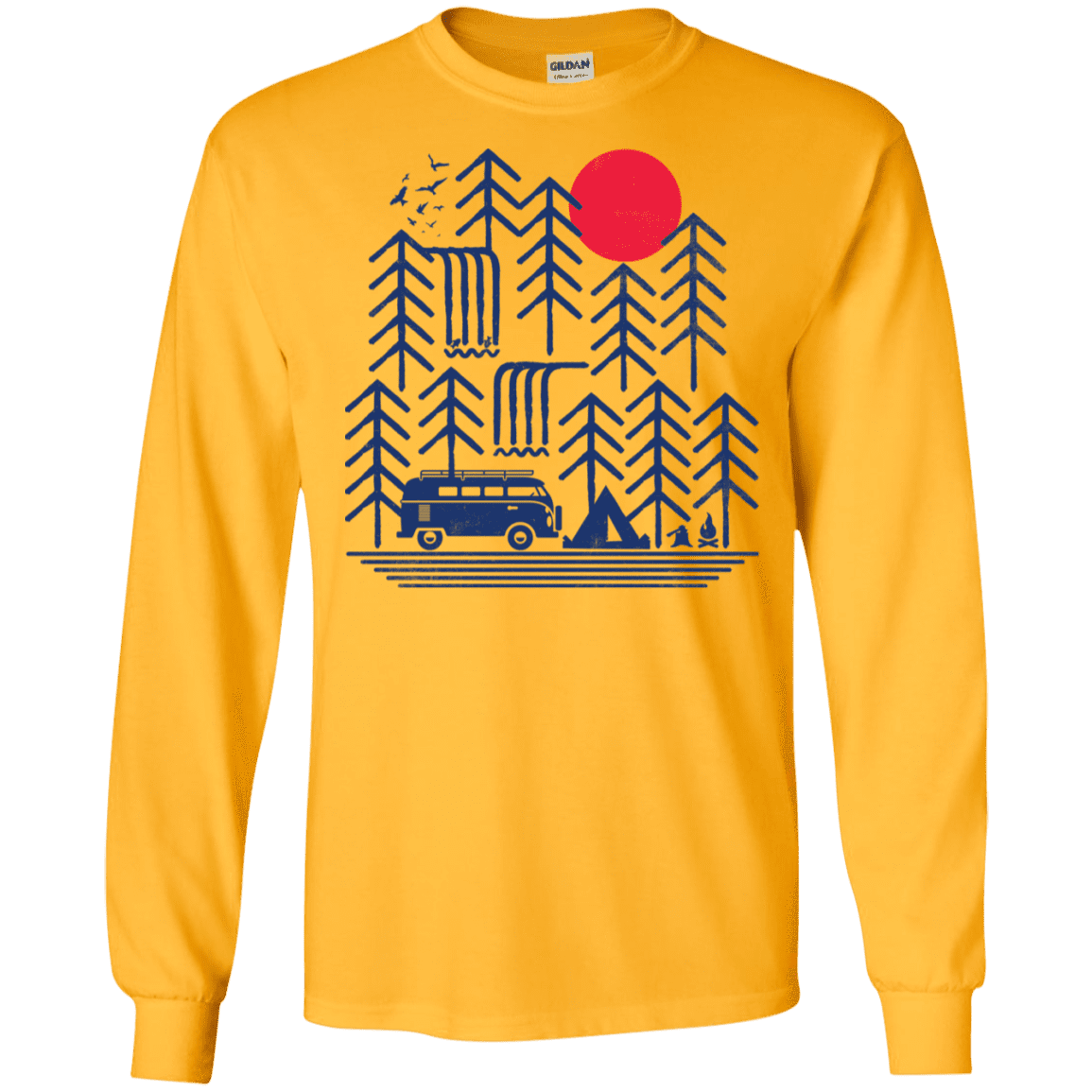 T-Shirts Gold / S Road Trip Days Men's Long Sleeve T-Shirt