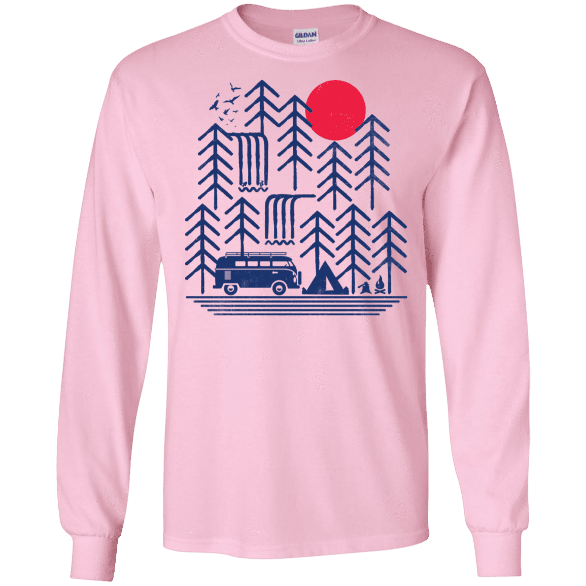 T-Shirts Light Pink / S Road Trip Days Men's Long Sleeve T-Shirt