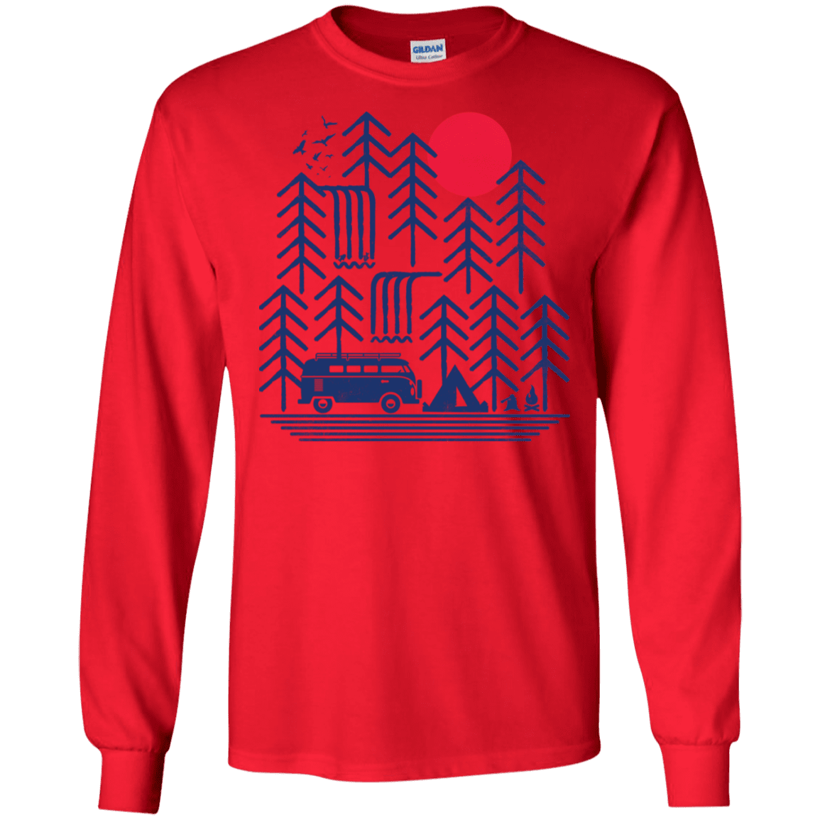 T-Shirts Red / S Road Trip Days Men's Long Sleeve T-Shirt