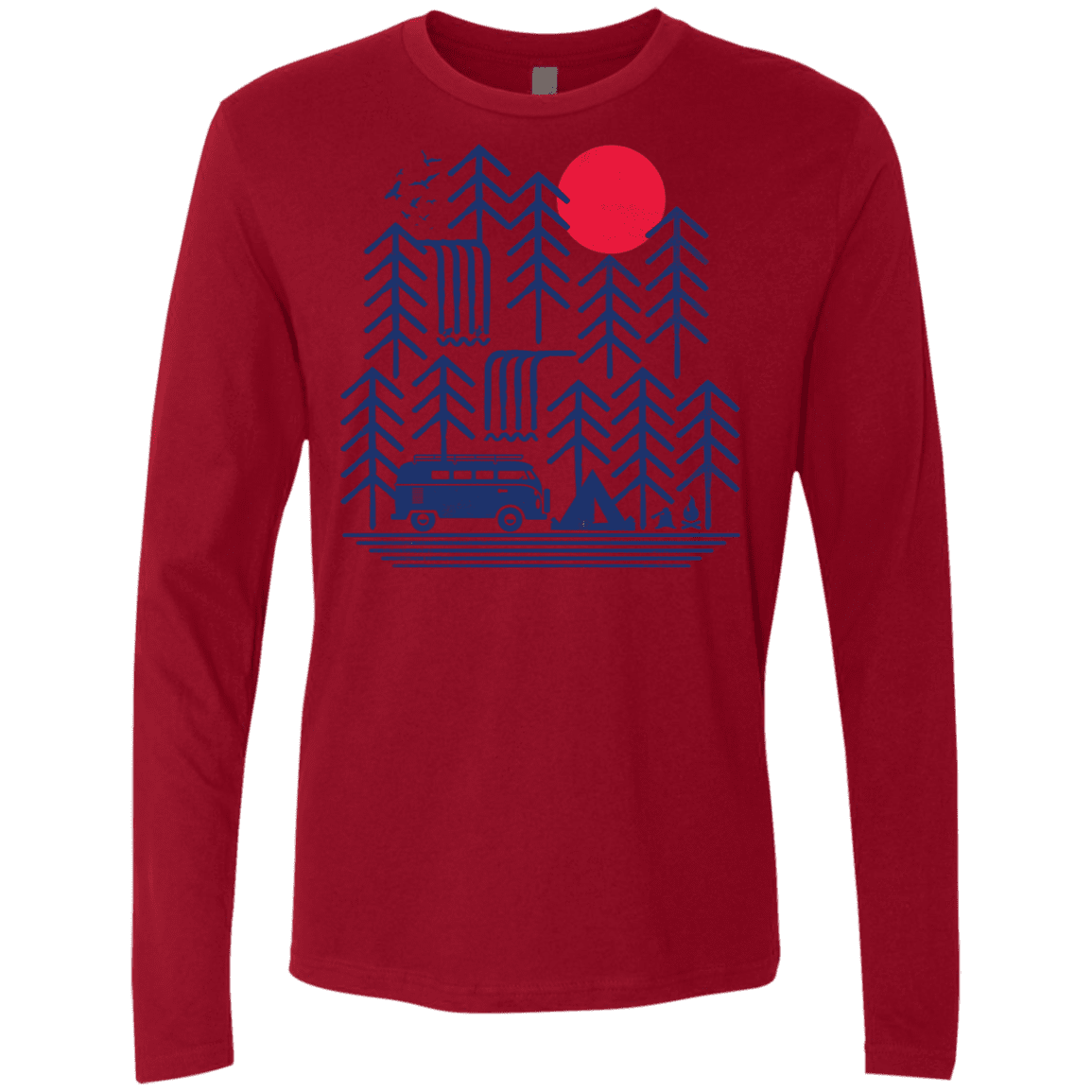 T-Shirts Cardinal / S Road Trip Days Men's Premium Long Sleeve