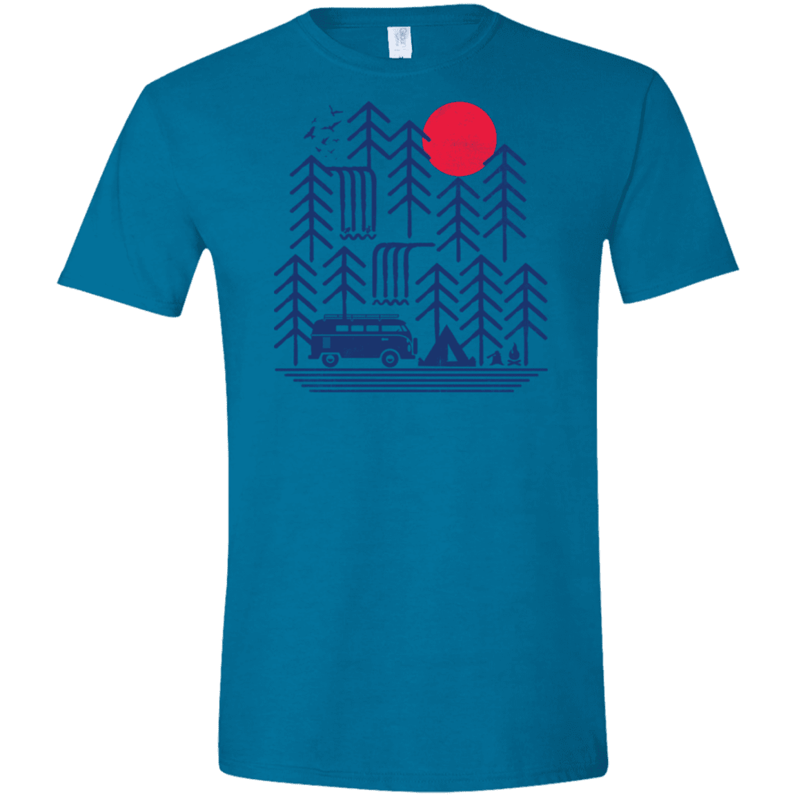 T-Shirts Antique Sapphire / S Road Trip Days Men's Semi-Fitted Softstyle