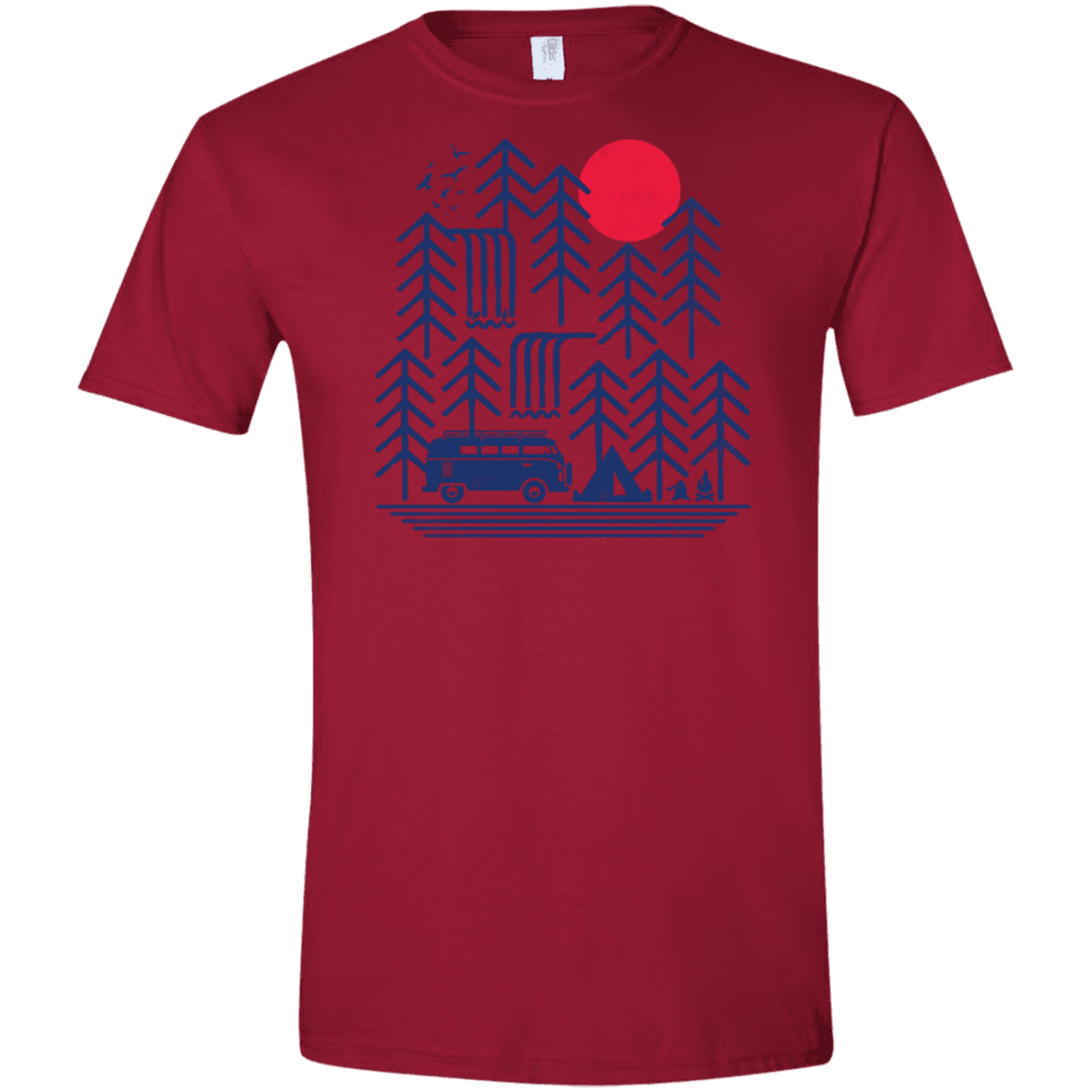 T-Shirts Cardinal Red / S Road Trip Days Men's Semi-Fitted Softstyle