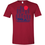 T-Shirts Cardinal Red / S Road Trip Days Men's Semi-Fitted Softstyle