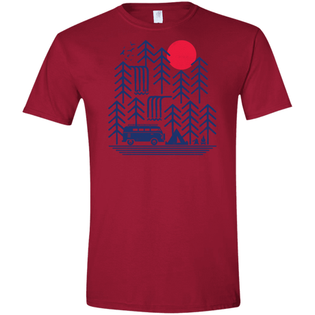 T-Shirts Cardinal Red / S Road Trip Days Men's Semi-Fitted Softstyle