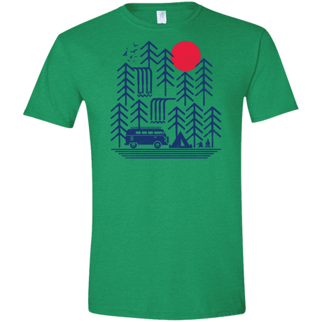 T-Shirts Heather Irish Green / M Road Trip Days Men's Semi-Fitted Softstyle