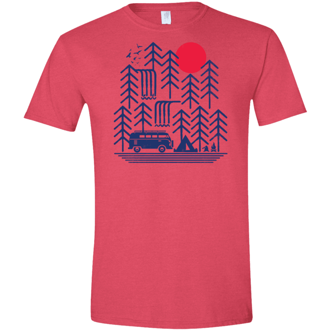 T-Shirts Heather Red / S Road Trip Days Men's Semi-Fitted Softstyle