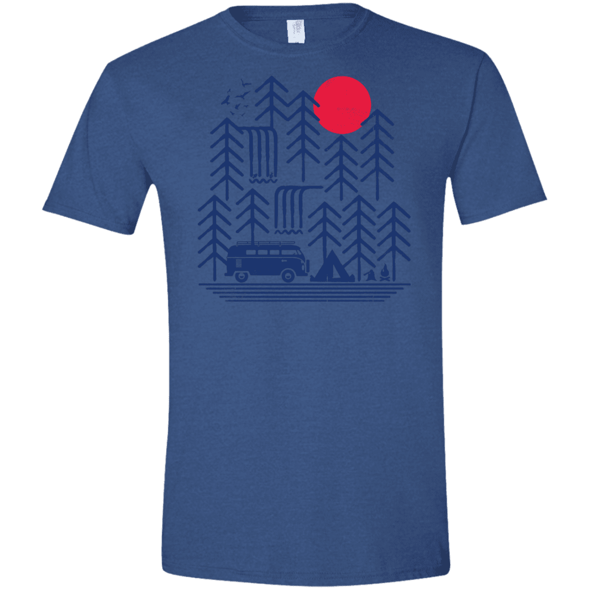 T-Shirts Heather Royal / X-Small Road Trip Days Men's Semi-Fitted Softstyle