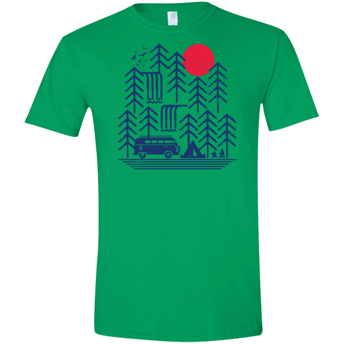 T-Shirts Irish Green / S Road Trip Days Men's Semi-Fitted Softstyle