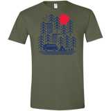 T-Shirts Military Green / S Road Trip Days Men's Semi-Fitted Softstyle