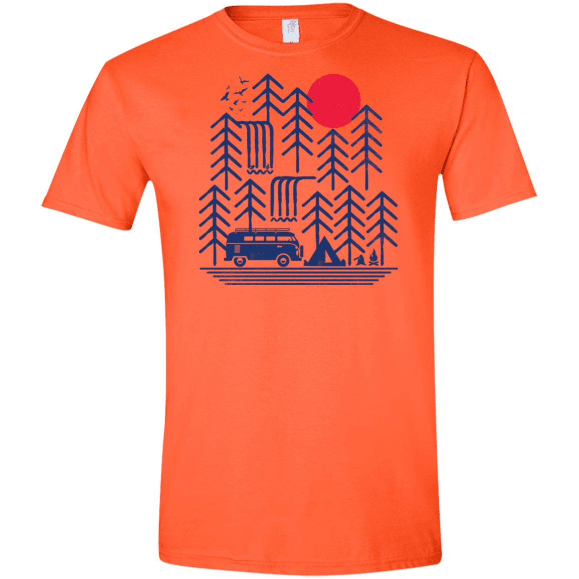 T-Shirts Orange / S Road Trip Days Men's Semi-Fitted Softstyle