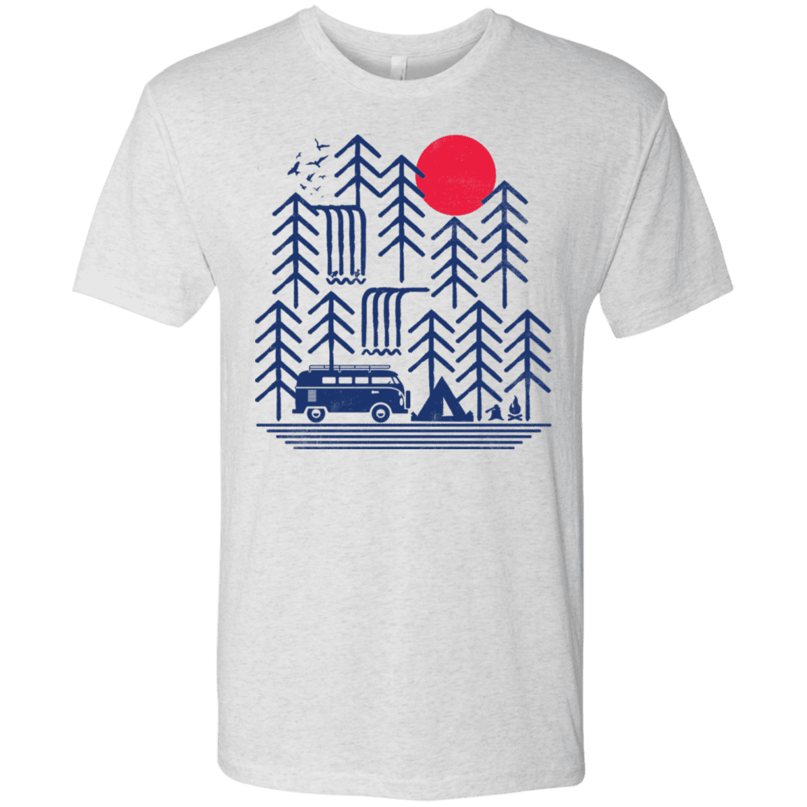 T-Shirts Heather White / S Road Trip Days Men's Triblend T-Shirt