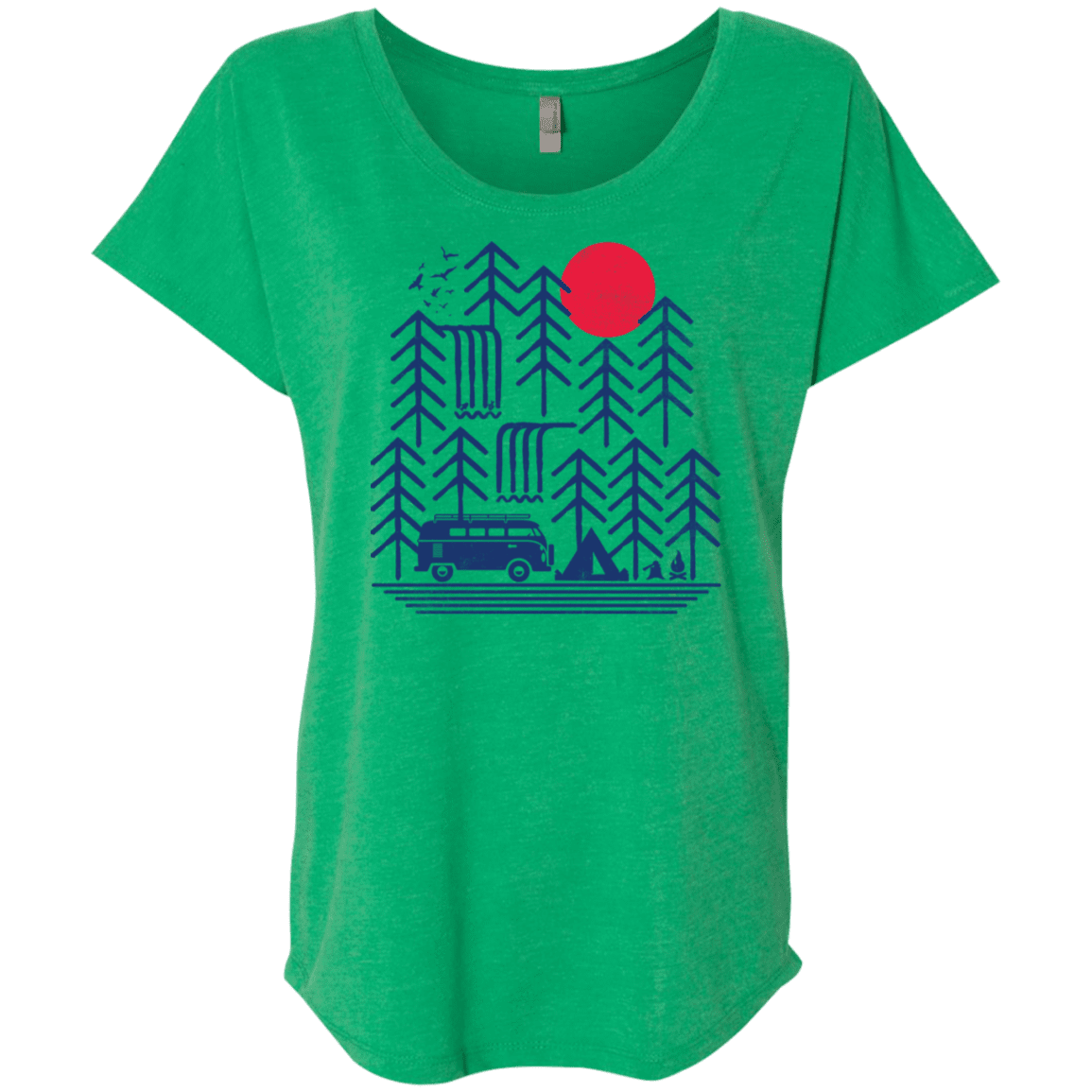 T-Shirts Envy / X-Small Road Trip Days Triblend Dolman Sleeve