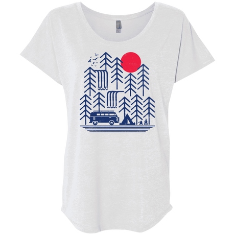 T-Shirts Heather White / X-Small Road Trip Days Triblend Dolman Sleeve