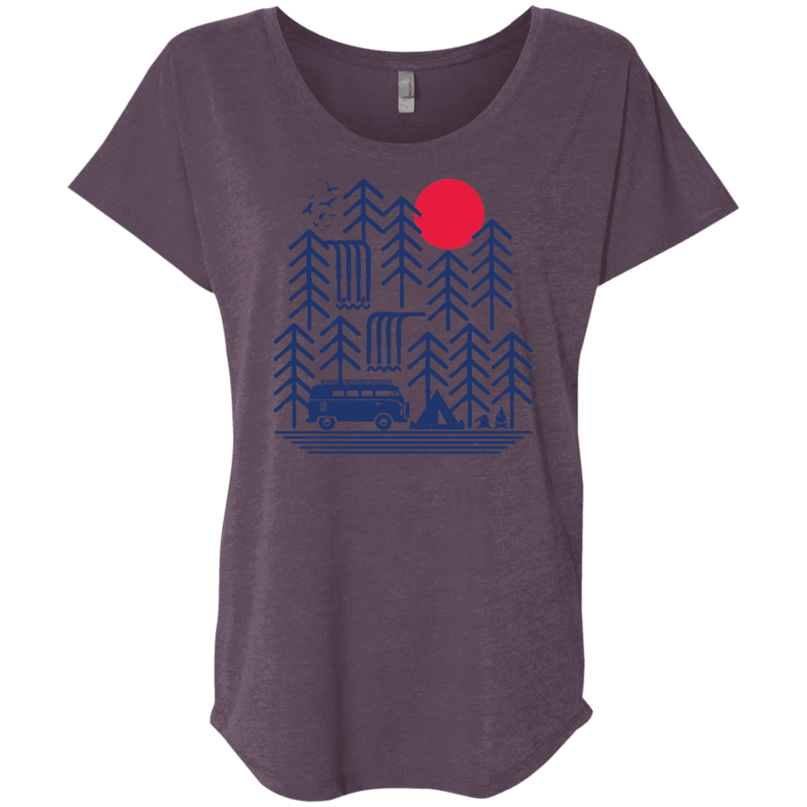 T-Shirts Vintage Purple / X-Small Road Trip Days Triblend Dolman Sleeve