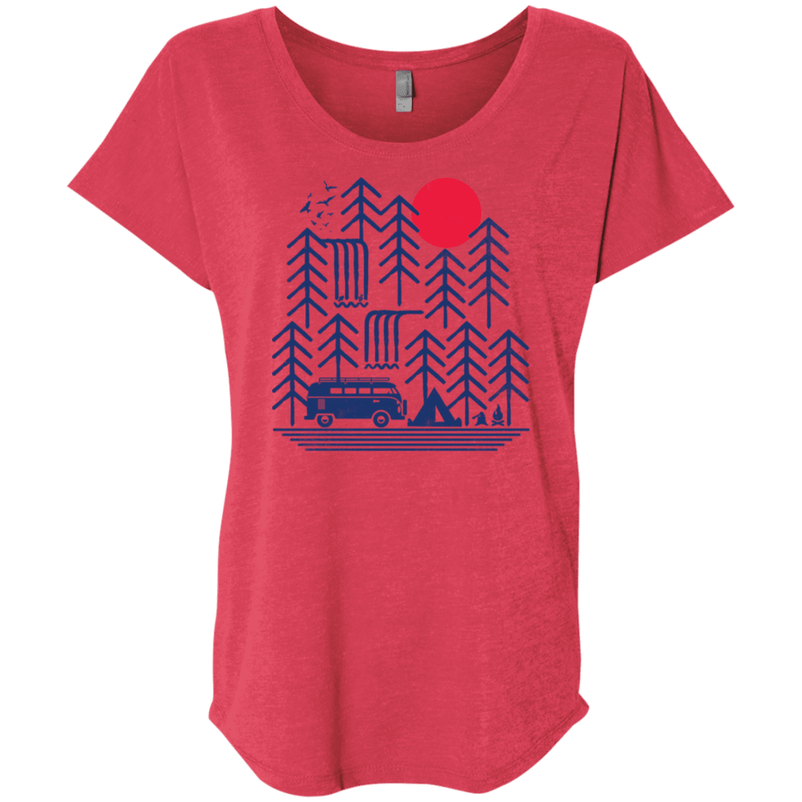 T-Shirts Vintage Red / X-Small Road Trip Days Triblend Dolman Sleeve