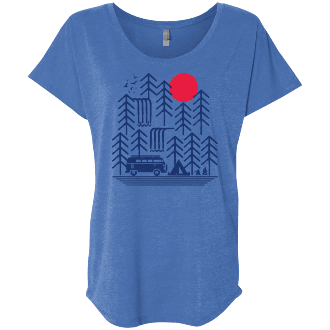 T-Shirts Vintage Royal / X-Small Road Trip Days Triblend Dolman Sleeve