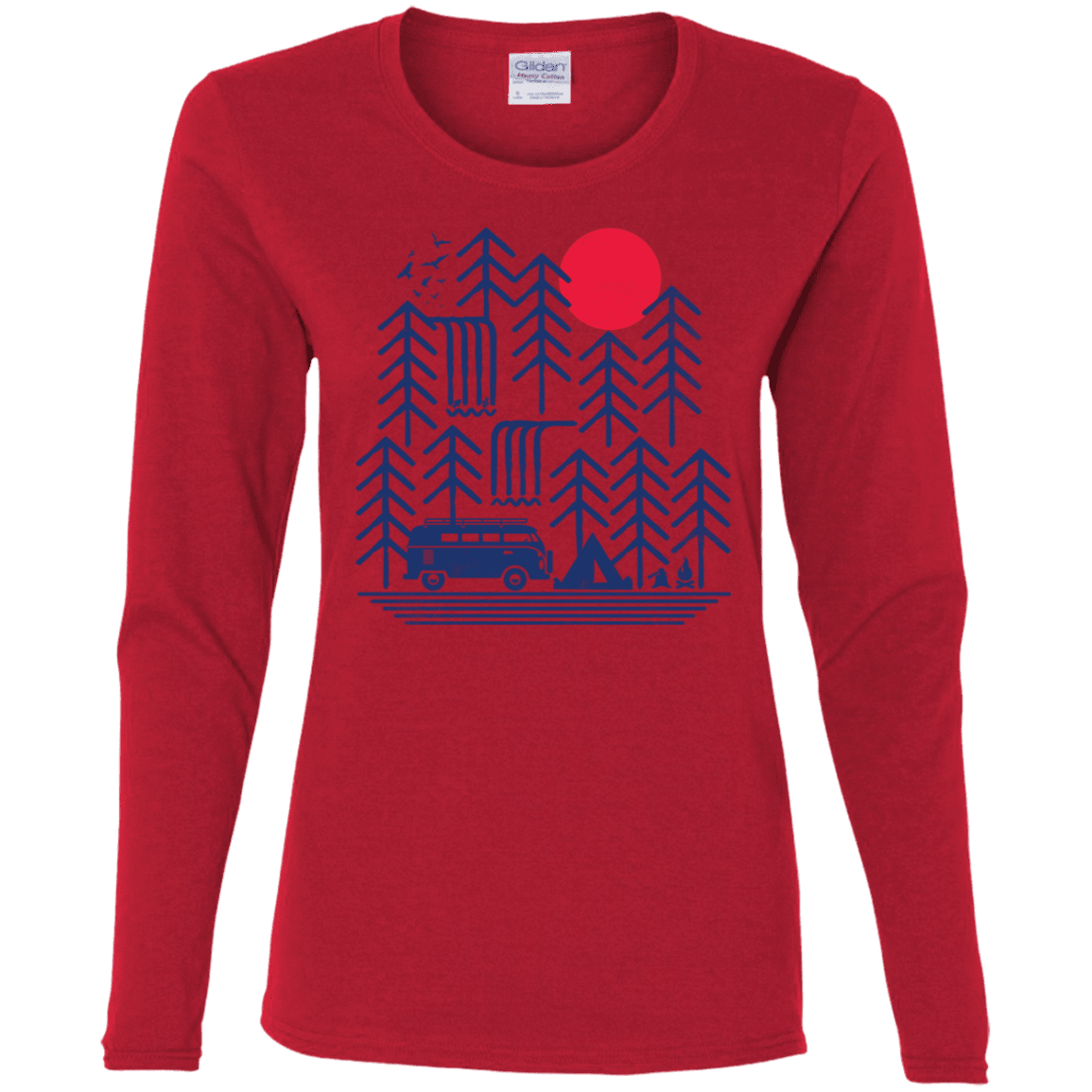 T-Shirts Red / S Road Trip Days Women's Long Sleeve T-Shirt