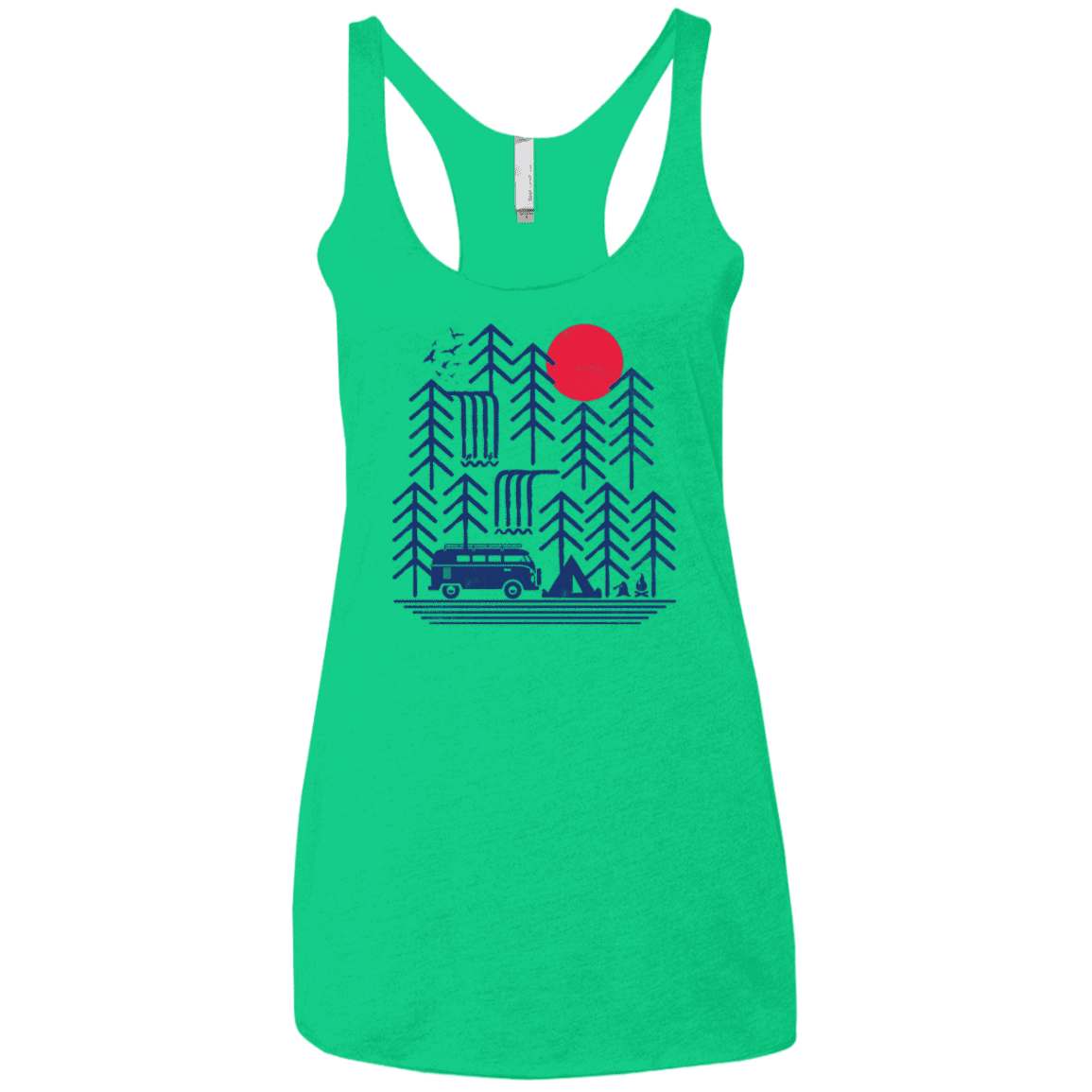 T-Shirts Envy / X-Small Road Trip Days Women's Triblend Racerback Tank