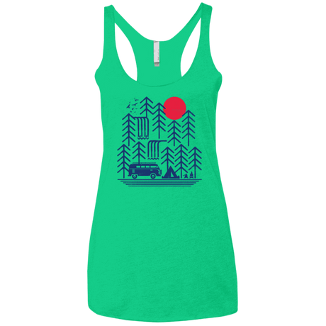 T-Shirts Envy / X-Small Road Trip Days Women's Triblend Racerback Tank